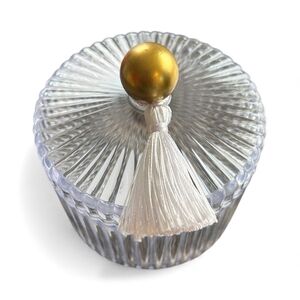 No Boundaries Clear Glass Jar with Gold Accent